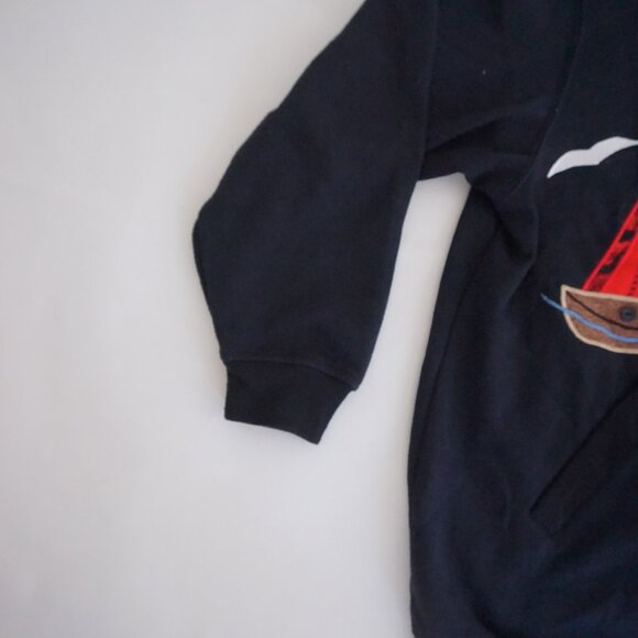 Vintage Blair Black Cotton Cardigan Cardinal Winter Cabincore Grandmacore XL - Picture 8 of 10